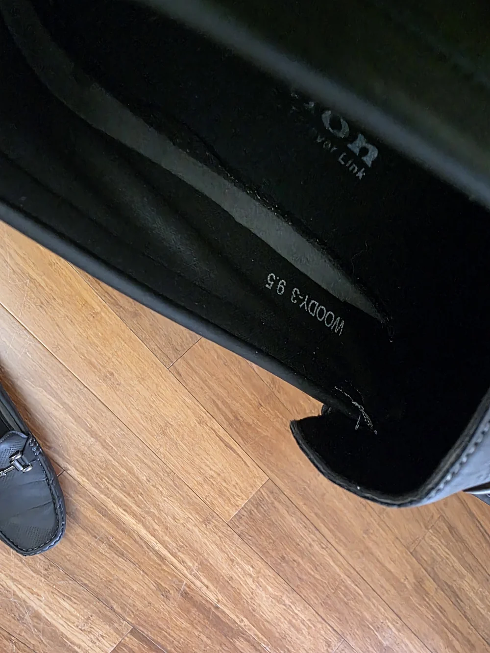 Men's Black Slip-On Driving Loafers with Metal Bit